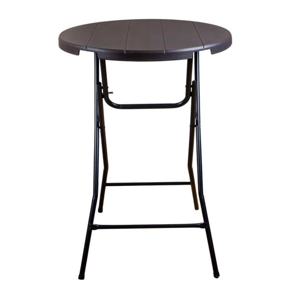 Стіл складаний круглий ТЕ-1848 Time Eco 4820211101640, графіт, 0,8 м