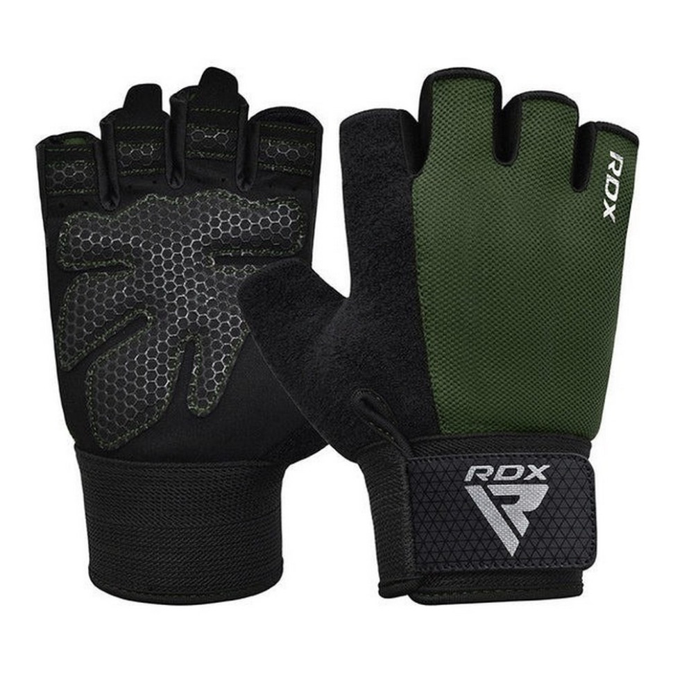 Перчатки для фитнеса W1 Half Army Plus RDX Inc WGA-W1HA-S+ Green, S