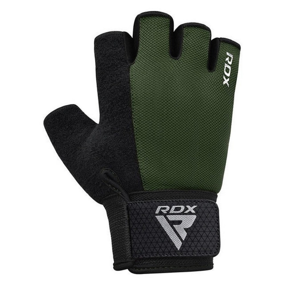 Перчатки для фитнеса W1 Half Army Plus RDX Inc WGA-W1HA-S+ Green, S