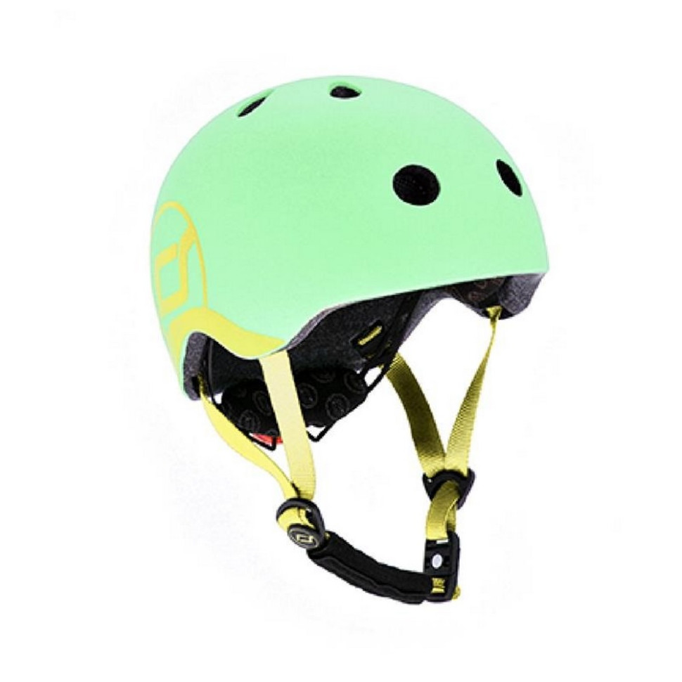 Шлем защитный детский Scoot and Ride SR-181206-KIWI, киви, с фонариком, 45-51 см