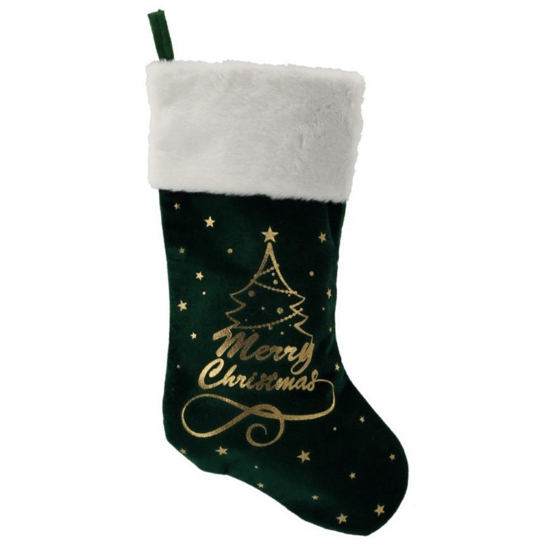 Шкарпетка новорічна декоративна Chomik 5900779900202_1, 50 см, зелена
