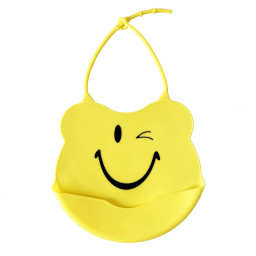 Детский слюнявчик Мини Mega Zayka MGZ-0604(Yellow) силиконовый Детский слюнявчик Мини Mega Zayka MGZ-0604(Yellow) силиконовый