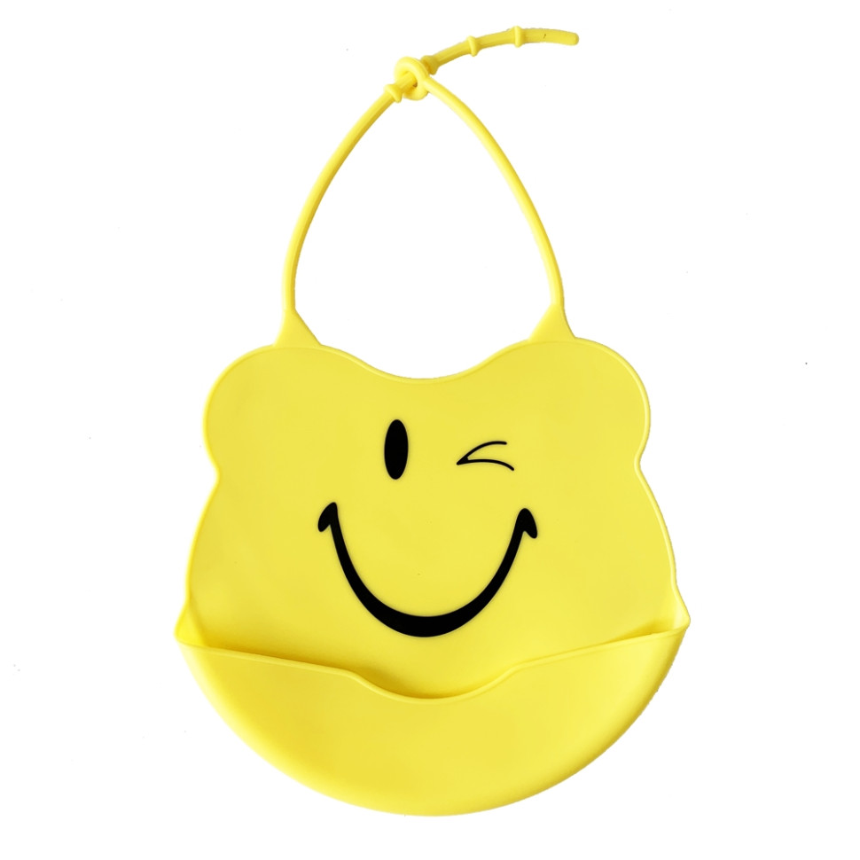 Дитячий слинявчик Міні Mega Zayka MGZ-0604(Yellow) силіконовий