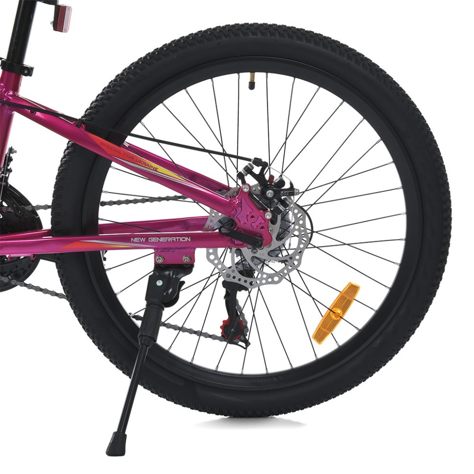 Велосипед PROF1 MTB2401-3, 24 дюймов, алюминиевая рама 11 Shimano 21SP фуксия
