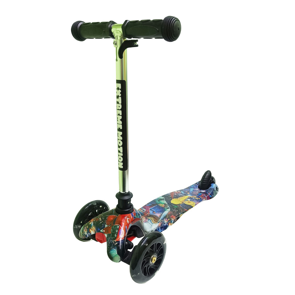 Самокат детский 3-х колёсный Bambi SC20110-2 колёса PU 190 мм x 108 мм, свет