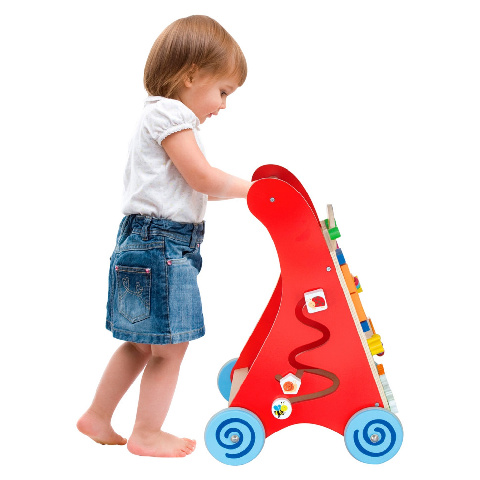 Детские ходунки-каталка Viga Toys 50950 с бизибордом