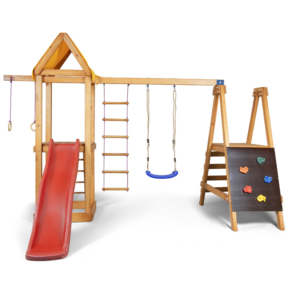 Детский игровой комплекс SportBaby Babyland-20 с веревочной лестницей и кольцами