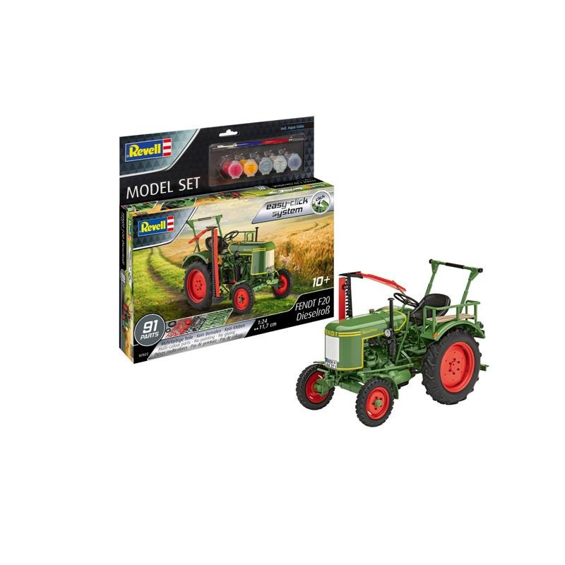 Сборная модель Трактор Fendt F20 «Dieselro?» Revell RVL-67822 уровень 2, масштаб 1:24