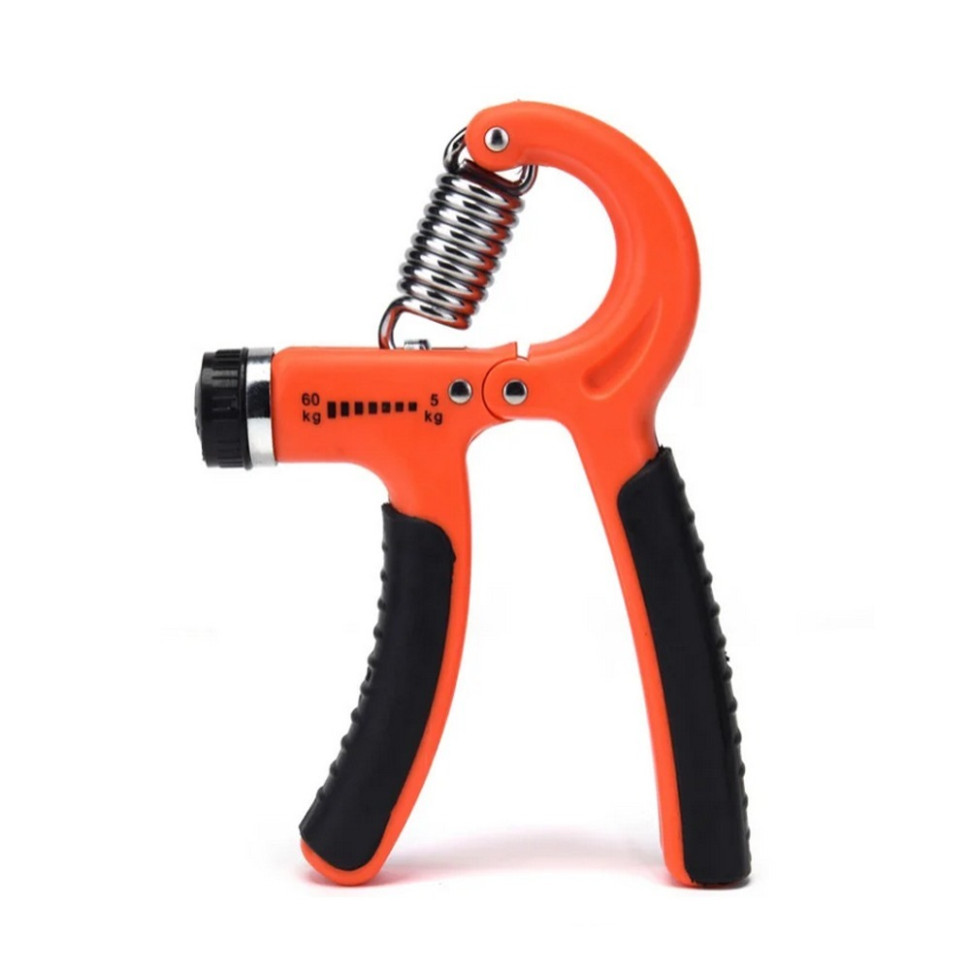 Эспандер кистевой пружинный с регулируемой нагрузкой Power Grip Pro Newt NE-W-87-OR 5-60 кг