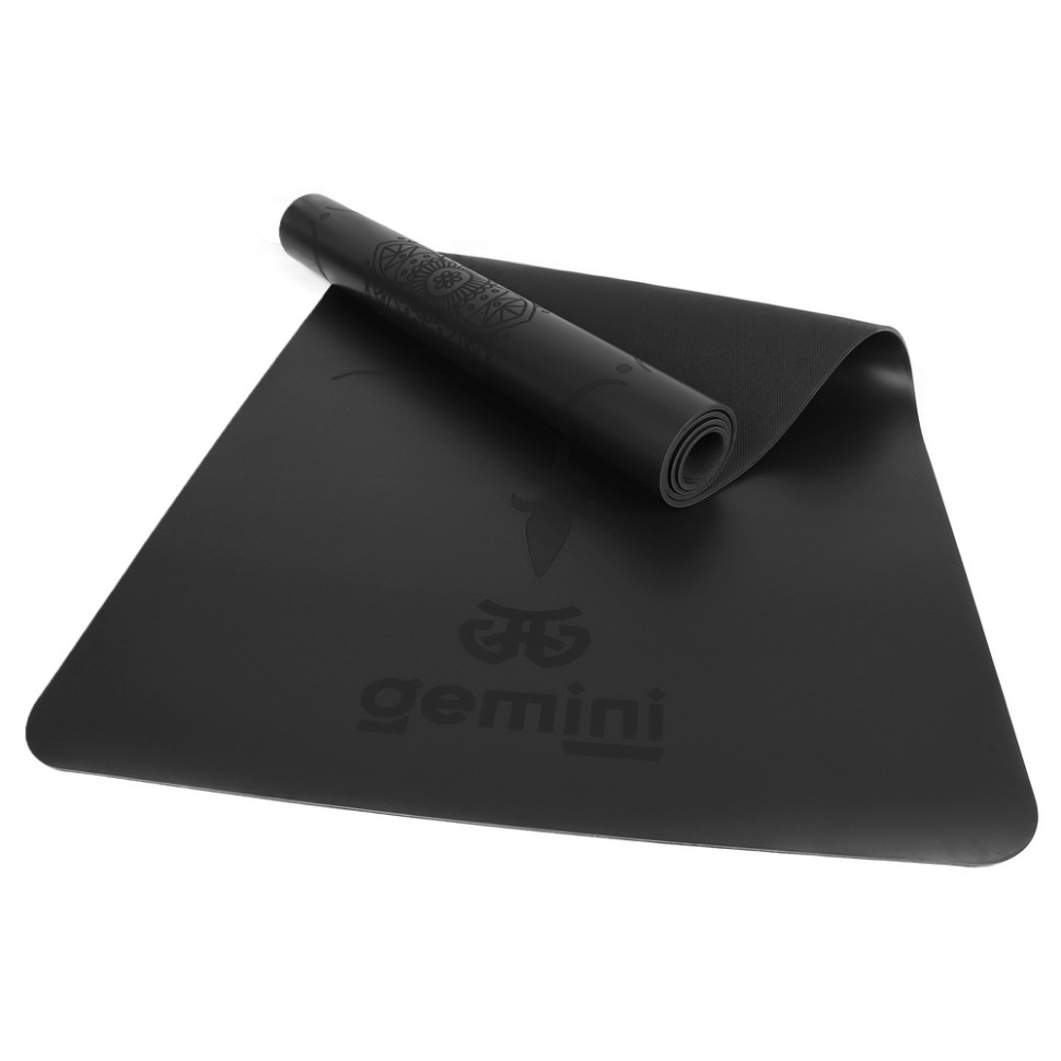 Килимок для фітнесу та йоги Gemini Sport PUY-2899BK 183х68х0,5 см