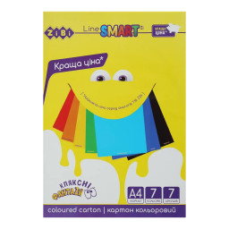 Набор цветного картона Zibi ZB.1955, 7 листов, формат А4, плотность 200 г/м2 Набор цветного картона Zibi ZB.1955, 7 листов, формат А4, плотность 200 г/м2