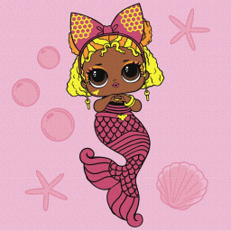 Картина по номерам "L.O.L. Surprise! Mermaids Queen Bee" Идейка KHO6265, 40х40 см