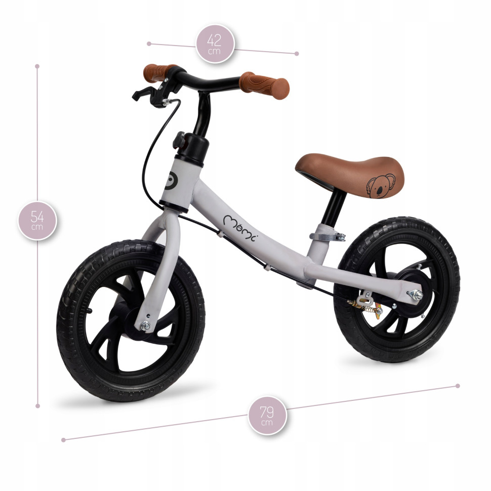 Дитячий Біговел Breki MoMi ROBI00059 сірий, колесо 30,5 см