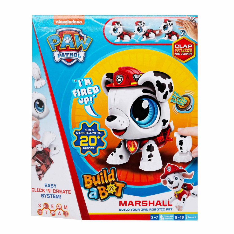 Интерактивная игрушка Paw Patrol Маршал Build a Bot 928554.006 красный