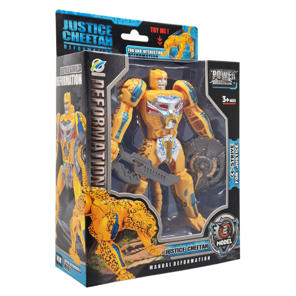 Дитячий робот-трансформер Justice Cheetah Bambi 168-85(Yellow) робот-гепард