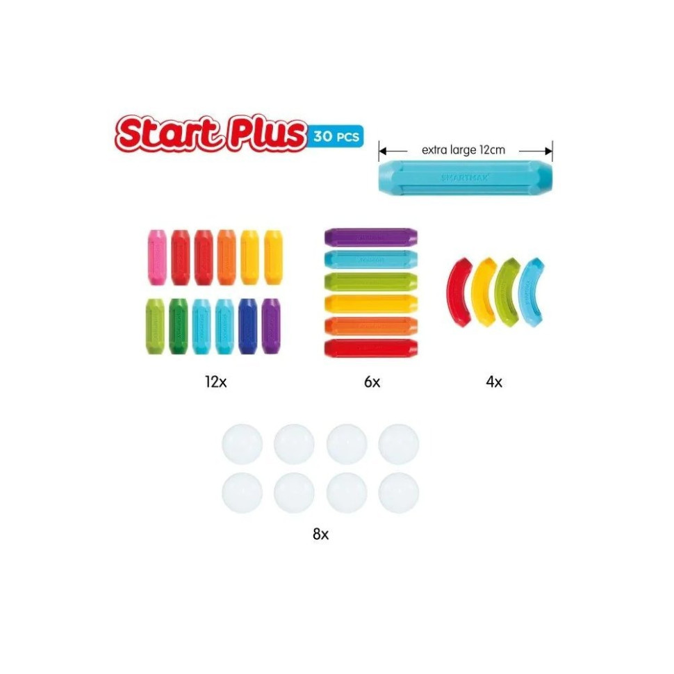 Магнитный конструктор Начинающий+ SmartMax SMX 310, 30 деталей