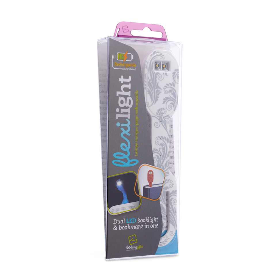 Закладка-фонарик БЕЛЫЕ ЦВЕТЫ Flexilight FLRWF Rechargeable на аккумуляторе