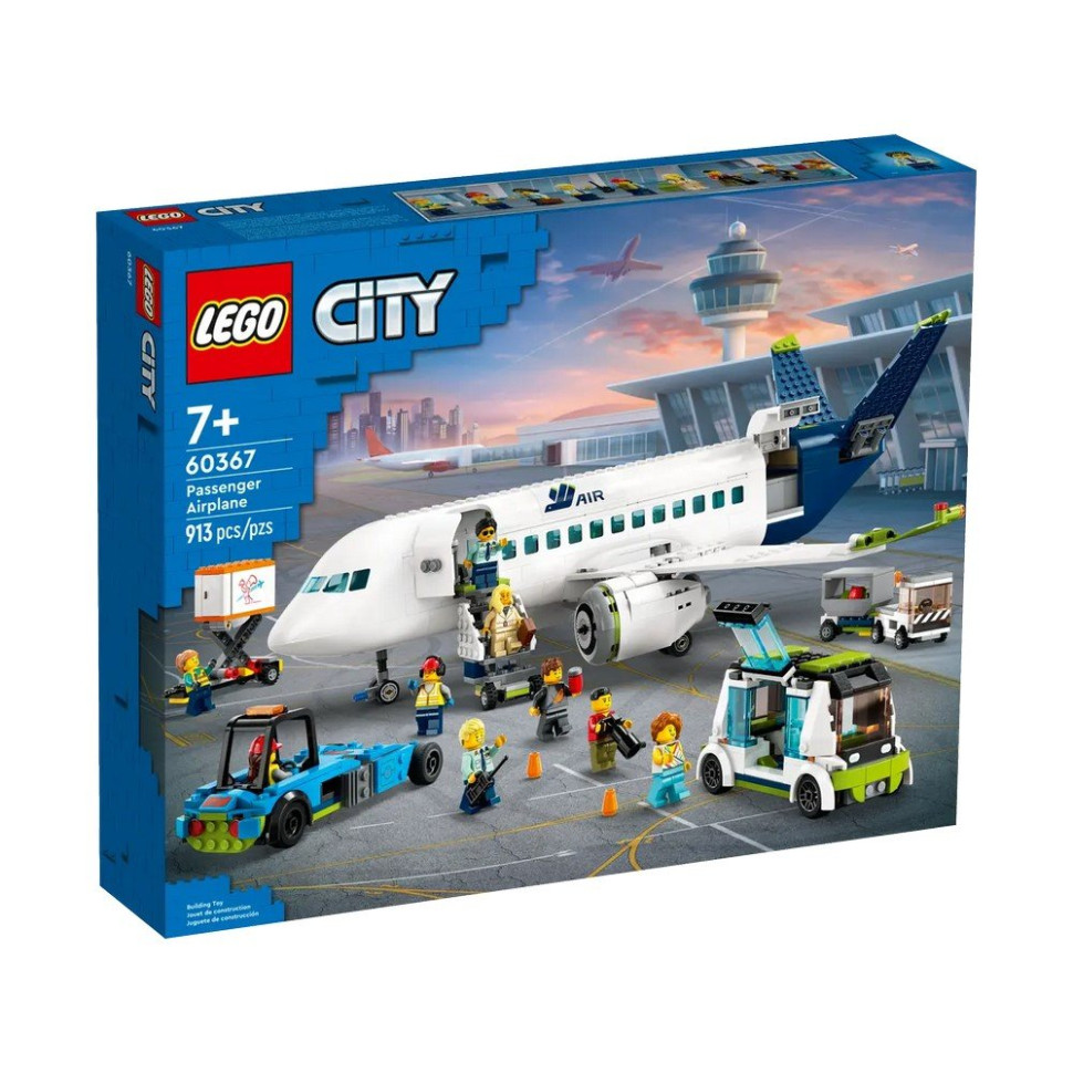 Конструктор Пассажирский самолет LEGO 60367, 913 деталей