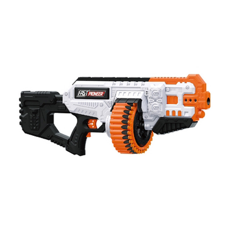 Іграшковий кулемет автоматичний Blaster BIG505 барабан на батарейках з м'якими патронами