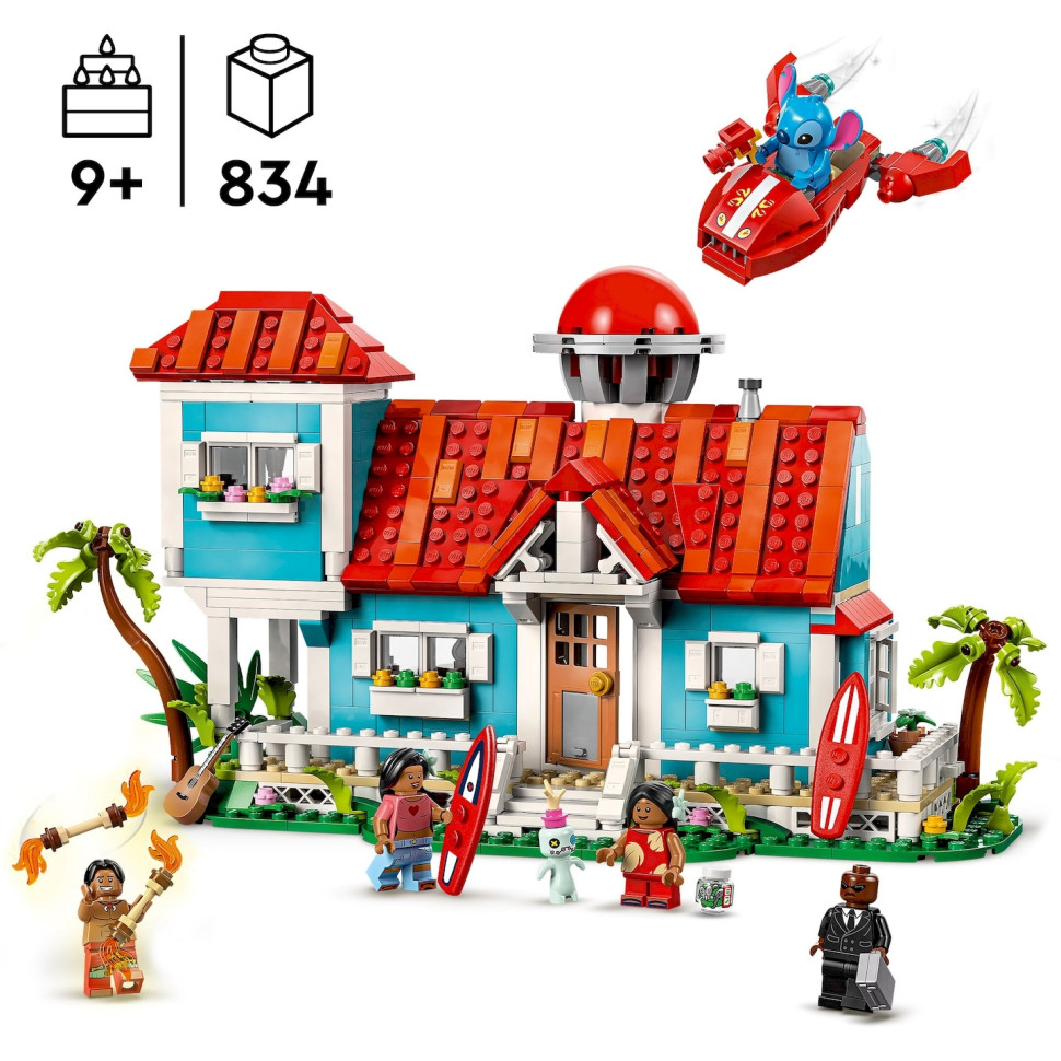 Конструктор LEGO Disney Classic Пляжный дом Лило и Стич 43268, 834 детали
