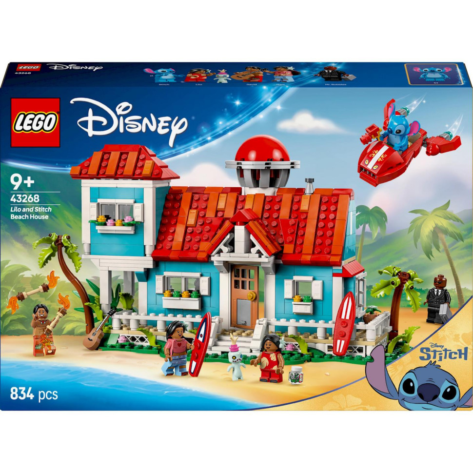 Конструктор LEGO Disney Classic Пляжный дом Лило и Стич 43268, 834 детали
