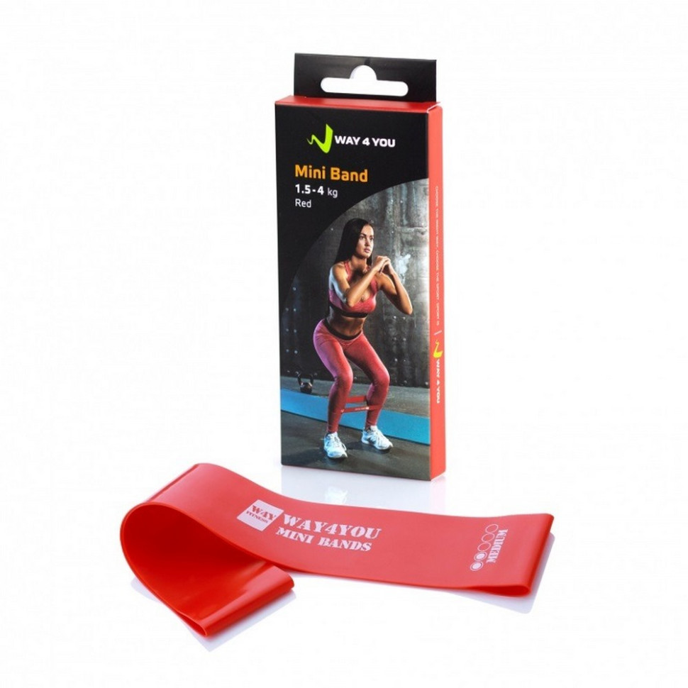 Еспандер для ніг Mini Bands Way4you w40012 Червоний 1,5 - 4 кг