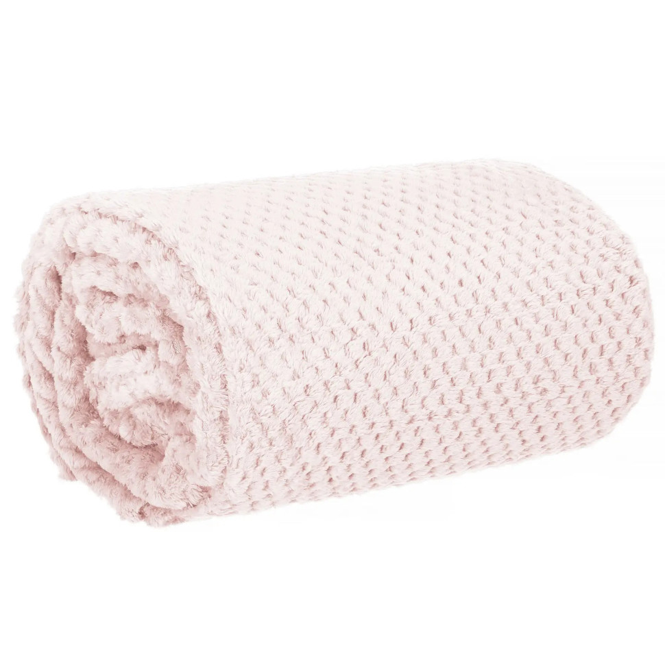 Плед-покрывало Extra Soft Springos HA7094 светло-розовый 150x200 см