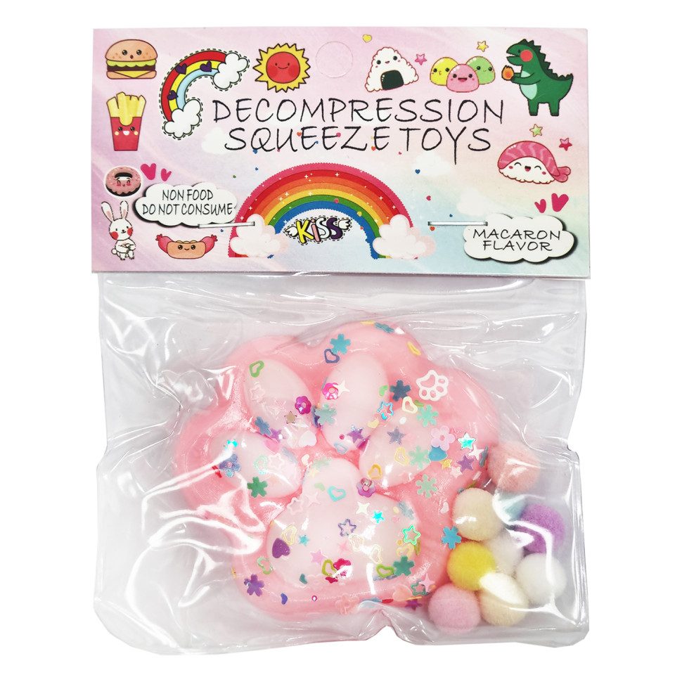 Антистресс Сквиш «Мягкие кошачьи лапки» Bambi SKL-102(Pink-White) Розовый