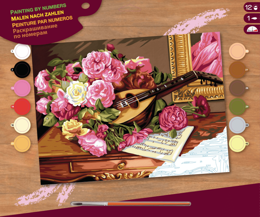 Набір для творчості Sequin Art PAINTING BY NUMBERS SENIOR Romantic Bouquet SA1037