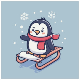 Картина по номерам "Малыш на санках" ©arttem_illustration Art Craft 15614-AC 30х30 см