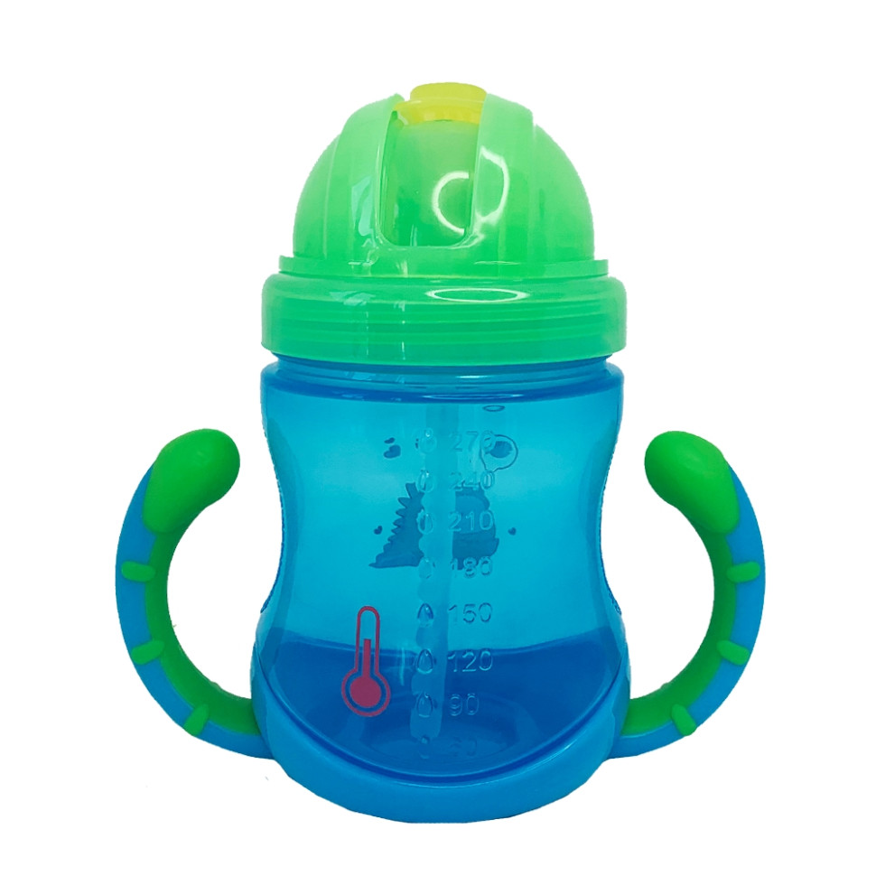 Поільник дитячий з трубочкою Неон Mega Zayka MGZ-0300(Blue) 270 мл