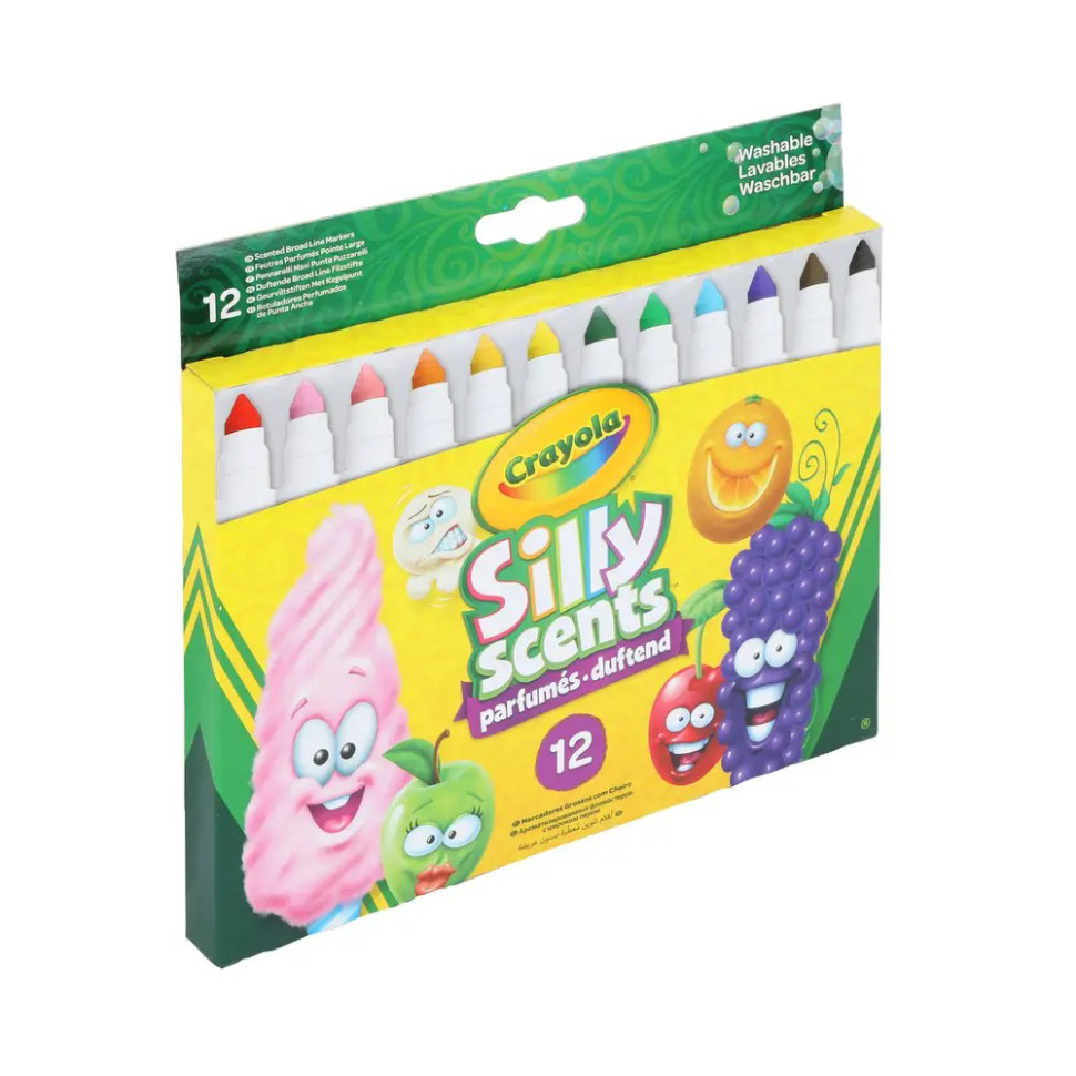 Набір фломастерів, широка лінія Silly Scents Crayola 256352.012 washable з ароматом,12 шт