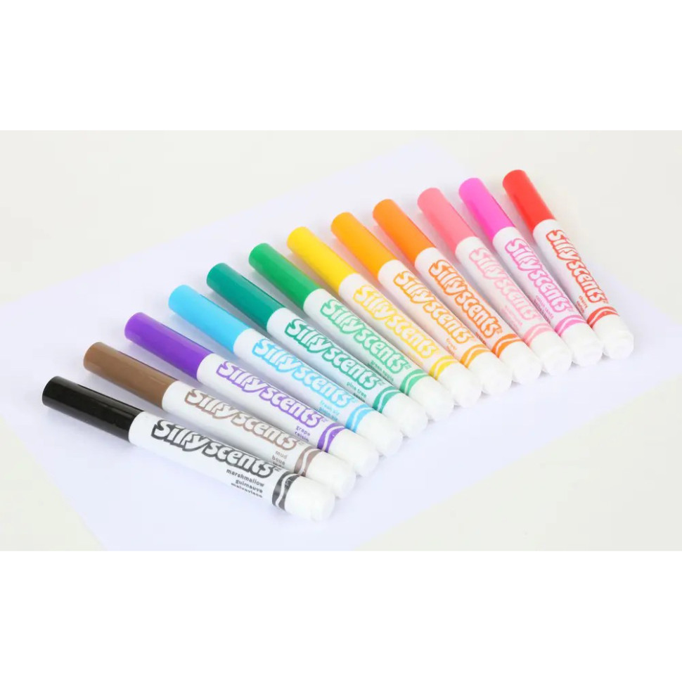 Набір фломастерів, широка лінія Silly Scents Crayola 256352.012 washable з ароматом,12 шт