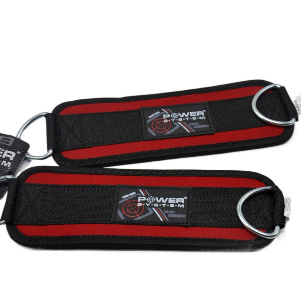Манжеты на лодыжку PS-3410 Ankle Strap Power System PS-3410_Black_Red