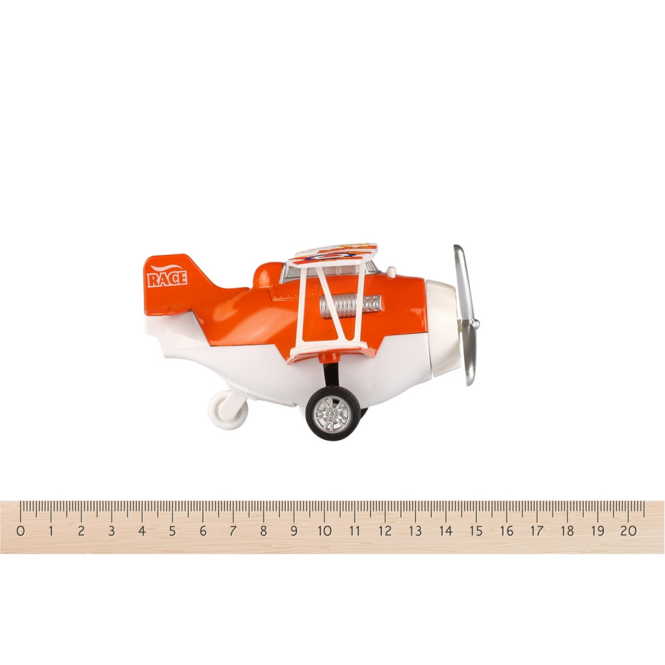 Літак металевий інерційний Same Toy Aircraft помаранчевий SY8013AUt-1