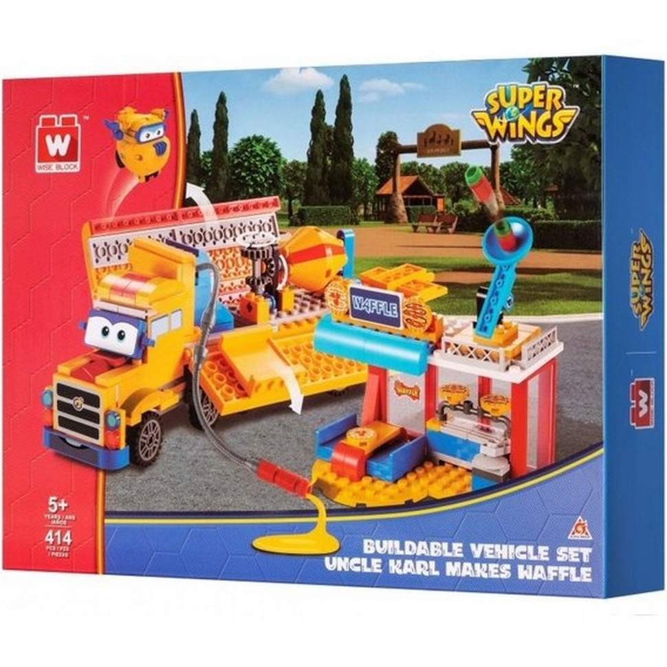 Конструктор Super Wings Small Blocks Buildable Vehicle Set грузовик и магазин EU385008