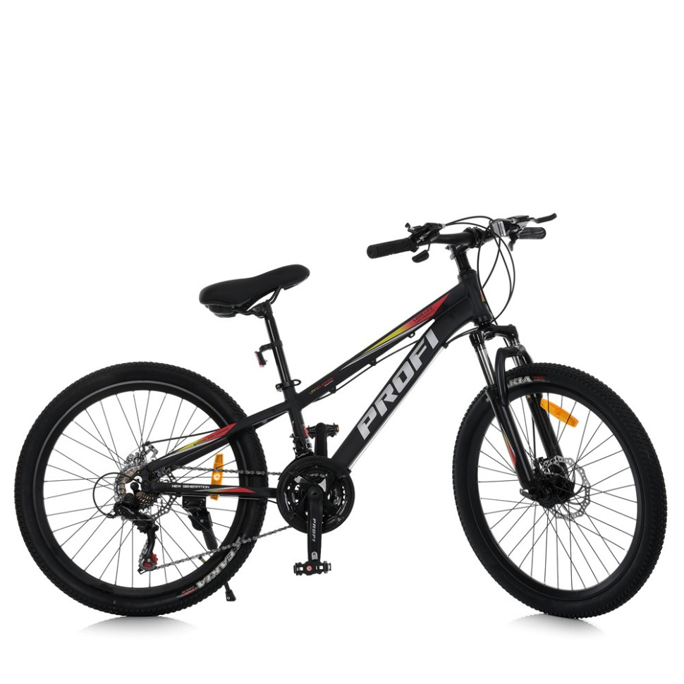 Велосипед PROF1 MTB2601-2, 26 дюймов, алюминиевая рама 13 Shimano 21SP черный