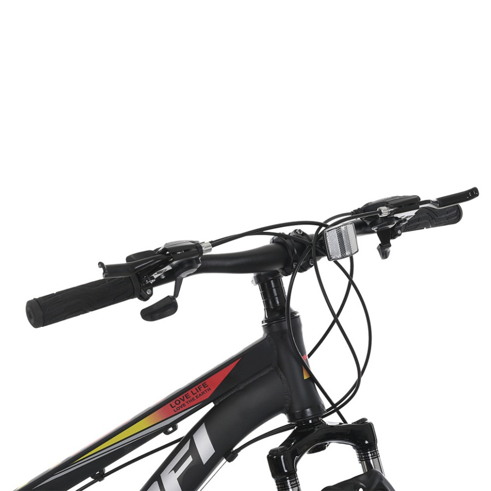 Велосипед PROF1 MTB2601-2, 26 дюймов, алюминиевая рама 13 Shimano 21SP черный