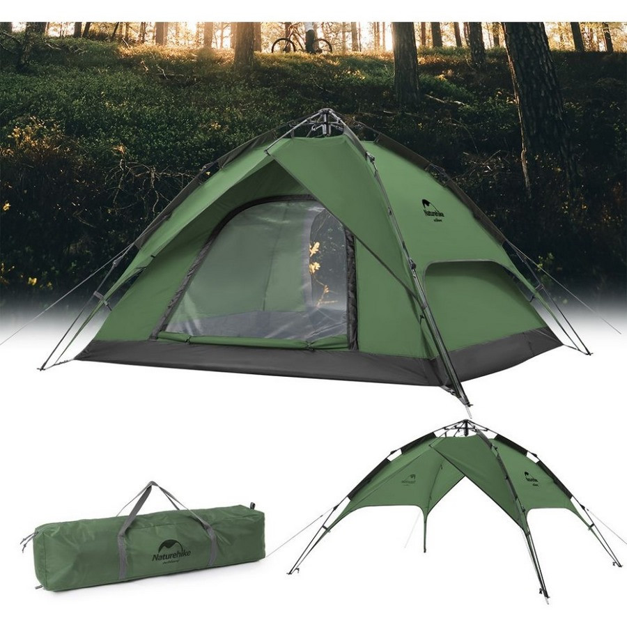 Намет чотиримісний автоматичний NH21ZP008 Naturehike 6976023920660 темно-зелений