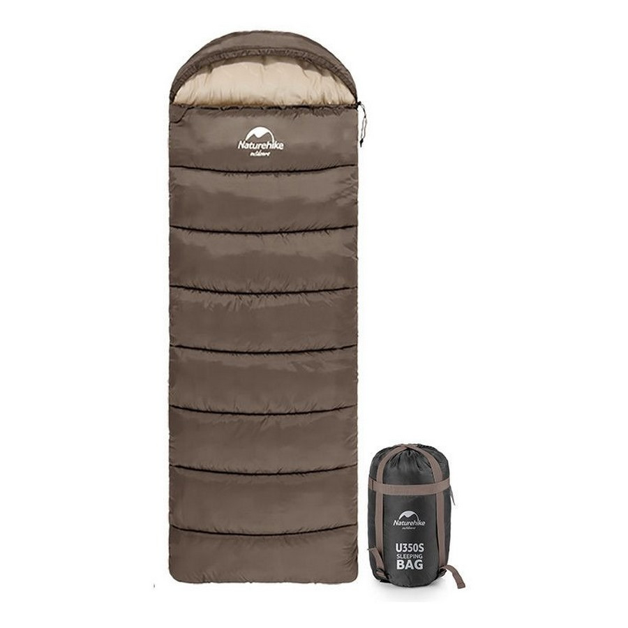 Спальник із капюшоном U250S NH20MSD07 Naturehike 6927595769294-L (0°C), лівий, коричневий