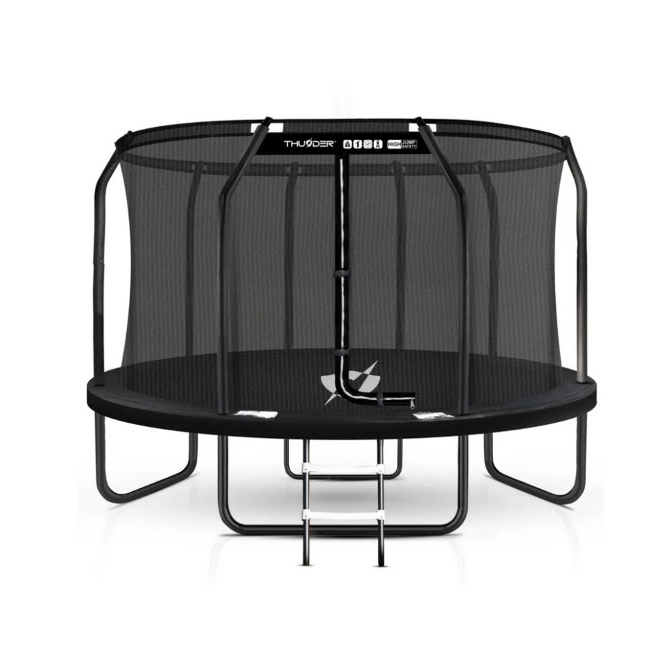 Батут з внутрішньою сіткою Inside Elite Thunder INSIDE-ELITE-14FT-BLACK 427 см, чорний
