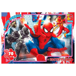 Дитячий пазл "Людина-павук" G-Toys SM906 плакат 70 елементів