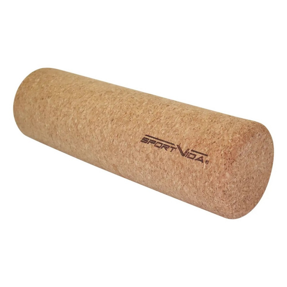 Массажный ролик (валик, роллер) SportVida SV-HK0315, 33 x 10 см, из пробкового дерева