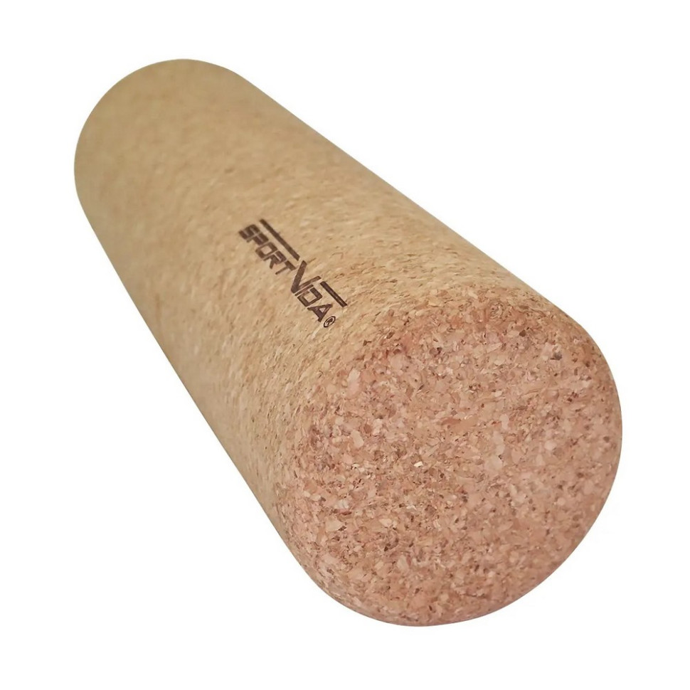 Массажный ролик (валик, роллер) SportVida SV-HK0315, 33 x 10 см, из пробкового дерева