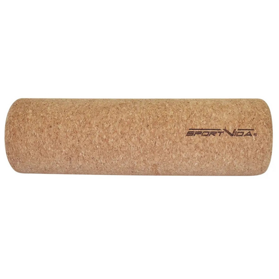 Массажный ролик (валик, роллер) SportVida SV-HK0315, 33 x 10 см, из пробкового дерева