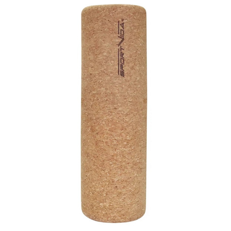 Массажный ролик (валик, роллер) SportVida SV-HK0315, 33 x 10 см, из пробкового дерева
