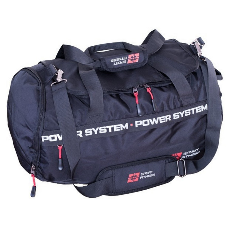 Спортивна сумка PS-7012 Gym Bag-Dynamic Power System 7012BR-3 Black/Red