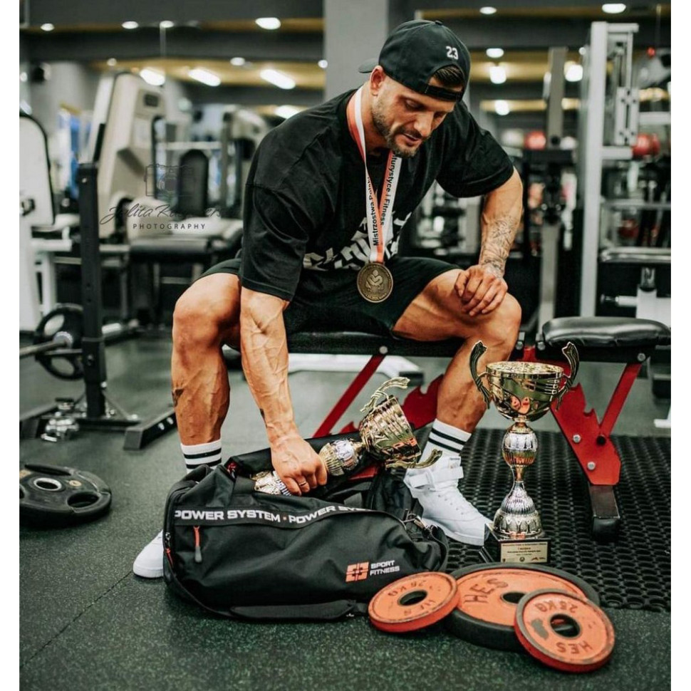 Спортивна сумка PS-7012 Gym Bag-Dynamic Power System 7012BR-3 Black/Red