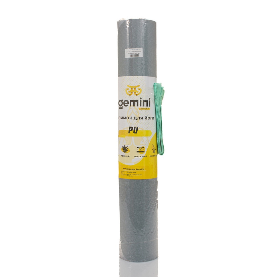 Килимок для фітнесу та йоги Gemini Sport PUY-2899DGR 183х68х0,5 см