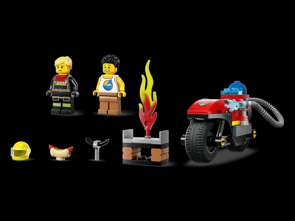 Конструктор LEGO City Пожежний рятувальний мотоцикл 60410, 57 деталей